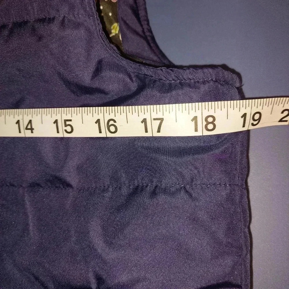 True Craft Womens Navy Blue Puffer Vest Fall Winter Size Medium Zip & Buttons - Picture 7 of 8